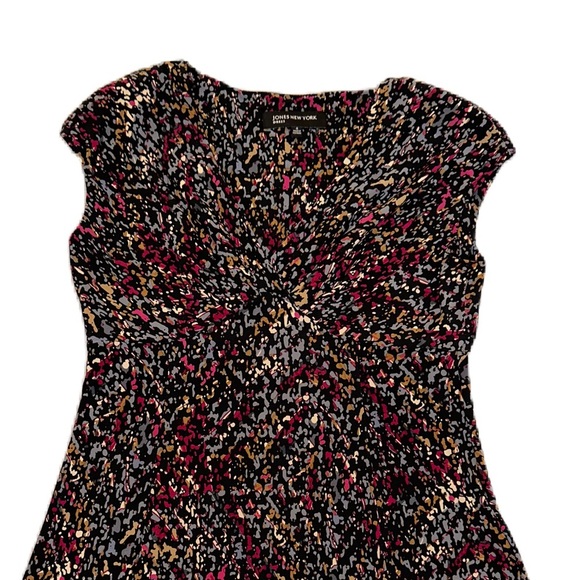 Jones New York Multi Color Print Stretchy Flowy - Picture 4 of 9